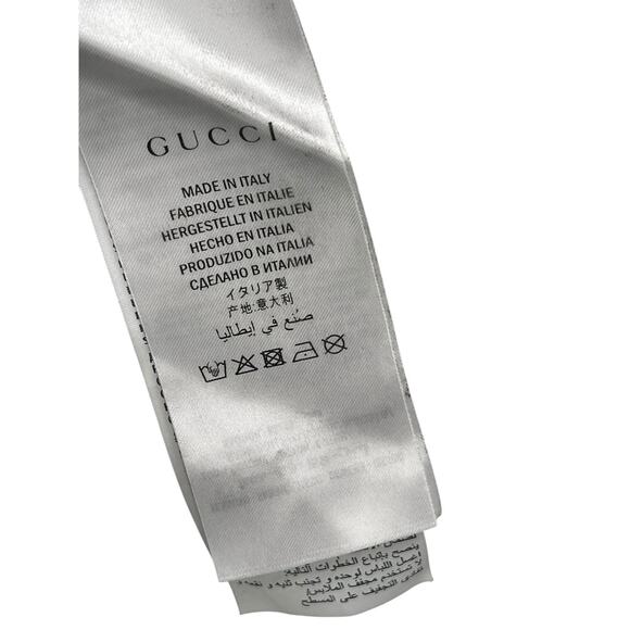 Gucci Logo Washed Print T-shirt Oversize Short Sleeve Black Size Large - Picture 11 of 13